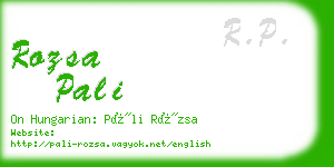 rozsa pali business card